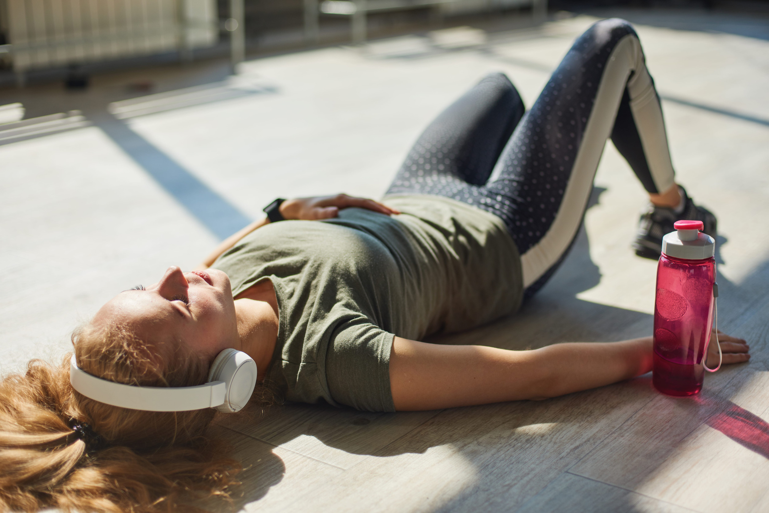 resting after running