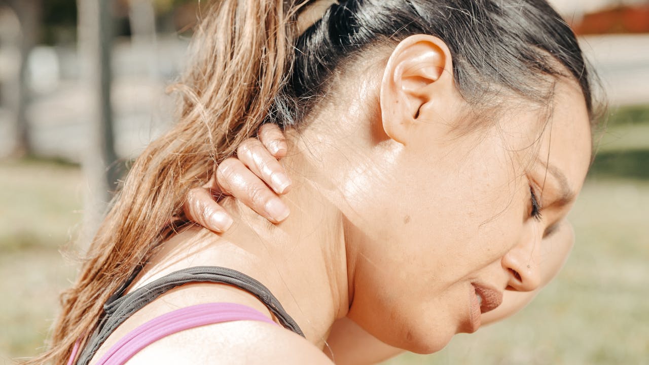 sharp pain during training