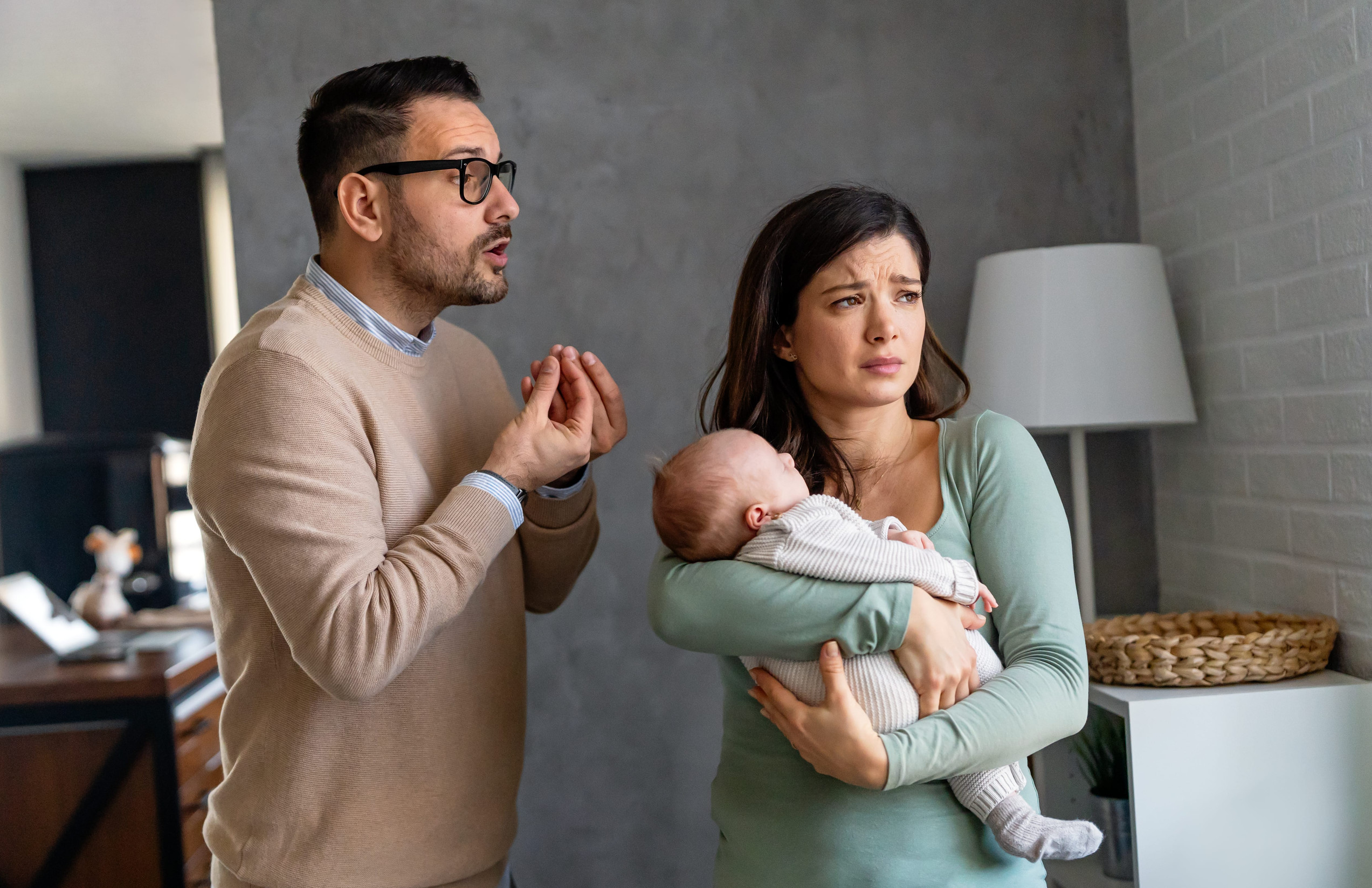stressed new parents