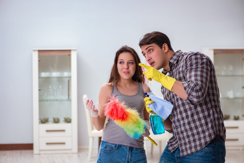 correcting partner in household chores