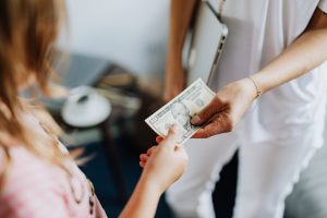 giving a child money